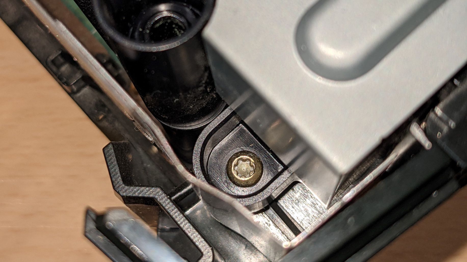torx screw inside console
