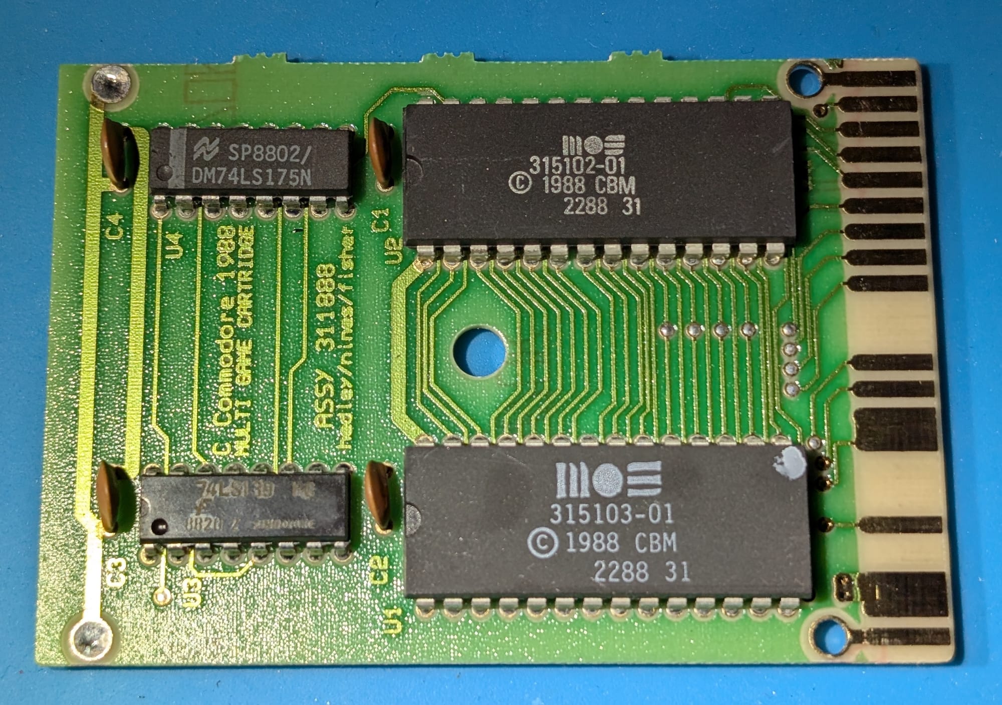Commodore 64 Super Games Cartridge PCB